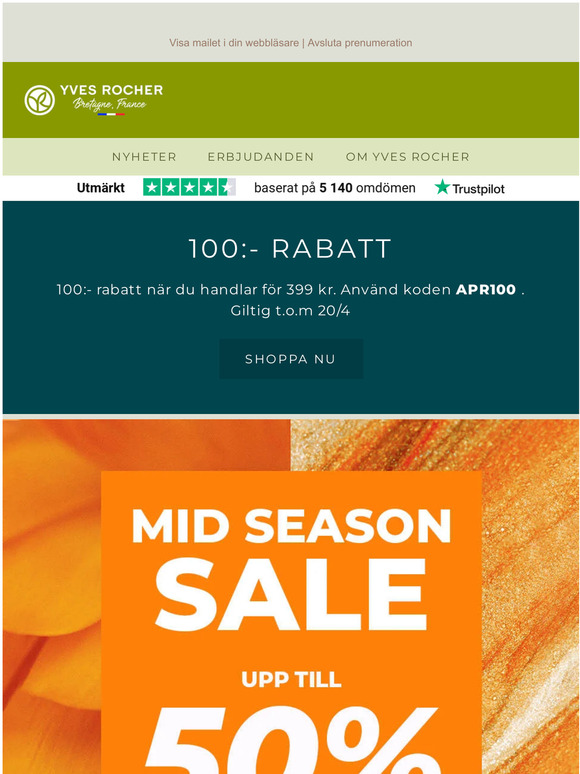 MID SEASON SALE upp till 50%