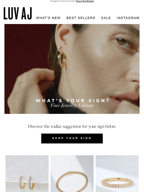 Diamond jewelry based on your sign ✨