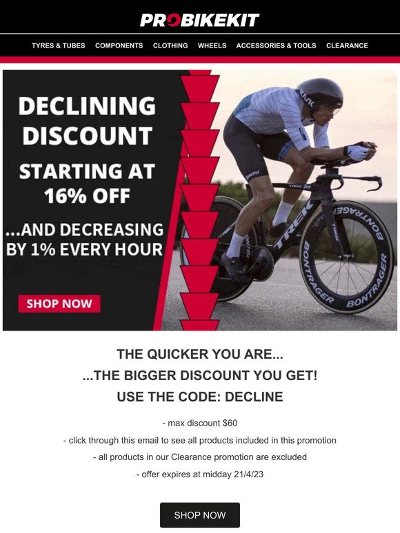 QUICKER YOU ARE….BIGGER THE DISCOUNT