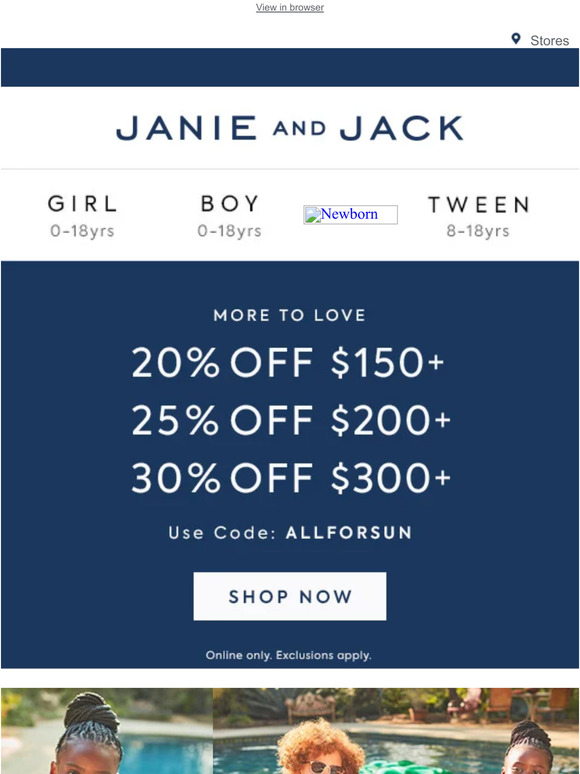 Janie and Jack Use code ALLFORSUN for up to 30 off Milled