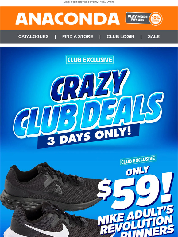 CRAZY CLUB DEALS | $59 NIKE RUNNERS 👟