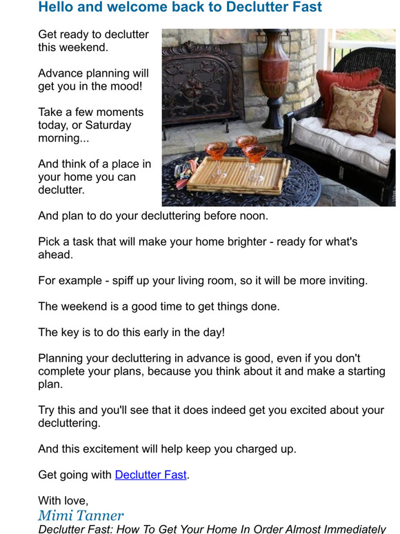 💙☕ Plan your weekend decluttering now
