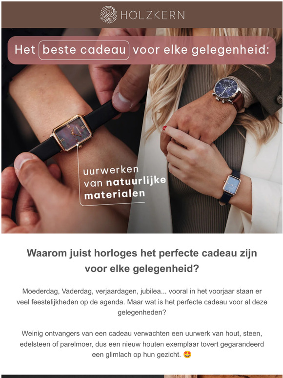 🎁 Het beste cadeau voor elke gelegenheid: horloges van natuurlijke materialen
