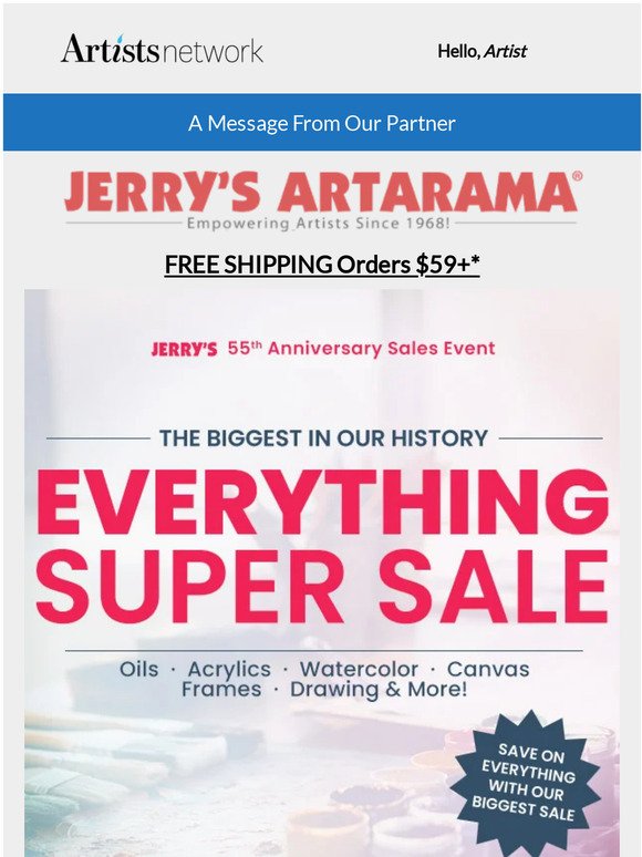 Jerry's 55th! Shop Our Biggest EVERYTHING Sale in Our History
