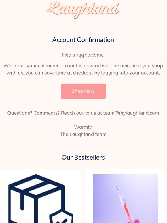 Customer account confirmation