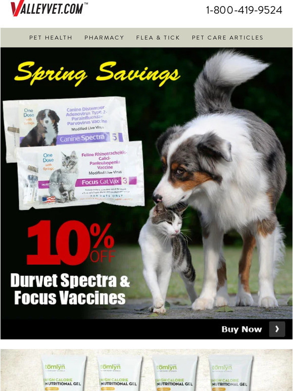 10% off Durvet Spectra/Focus Vaccines