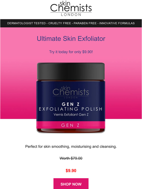 Skin Chemists Ultimate Skin Exfoliator Milled