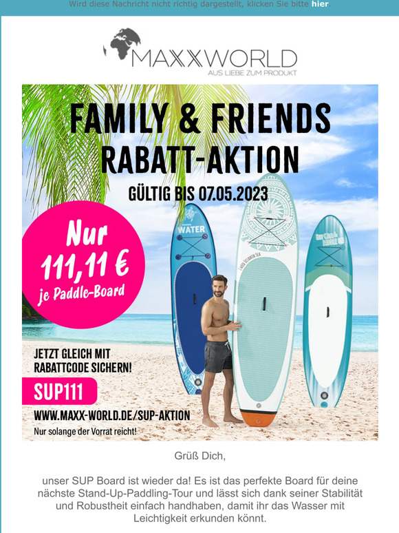 Stand Up Paddle Board für unglaubliche 111,11 Euro!