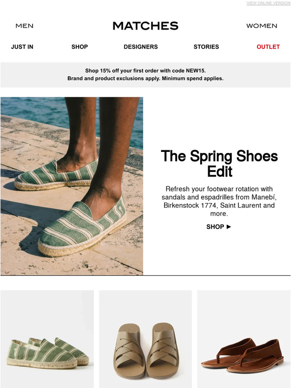 Matches Fashion The spring shoes edit Milled