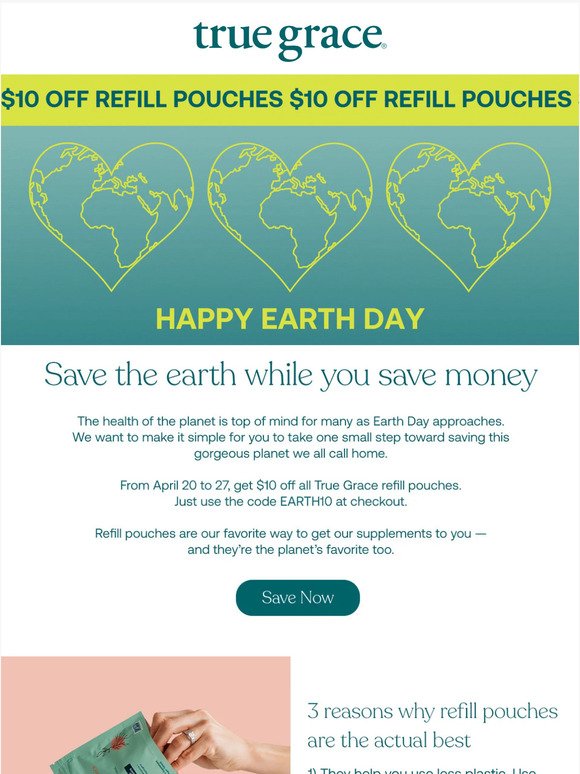 Celebrate Earth Day with $10 off refill pouches 🌎
