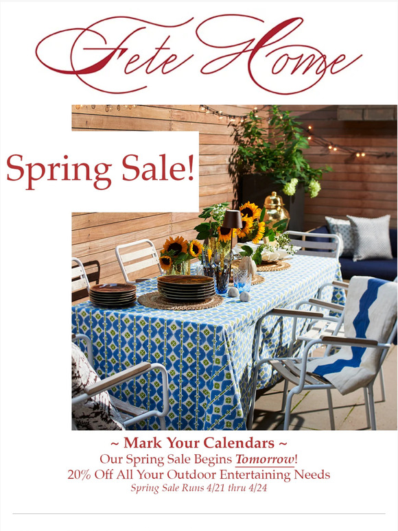 Spring Sale Coming Right Up!