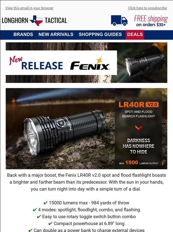 Light Up the Night with 15,000 Lumens! ☀️ NEW Fenix LR40R v2.0 Ultra Bright Flashlight