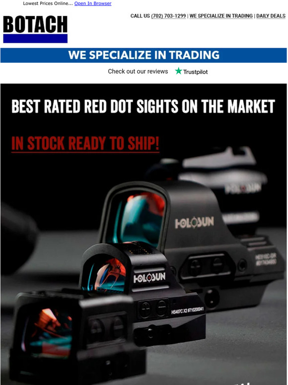 Botach Tactical: Holosun Reflex Sights | Milled