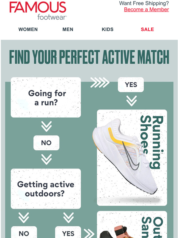 Famous Footwear Quiz time ⚡ What’s your active style? Milled