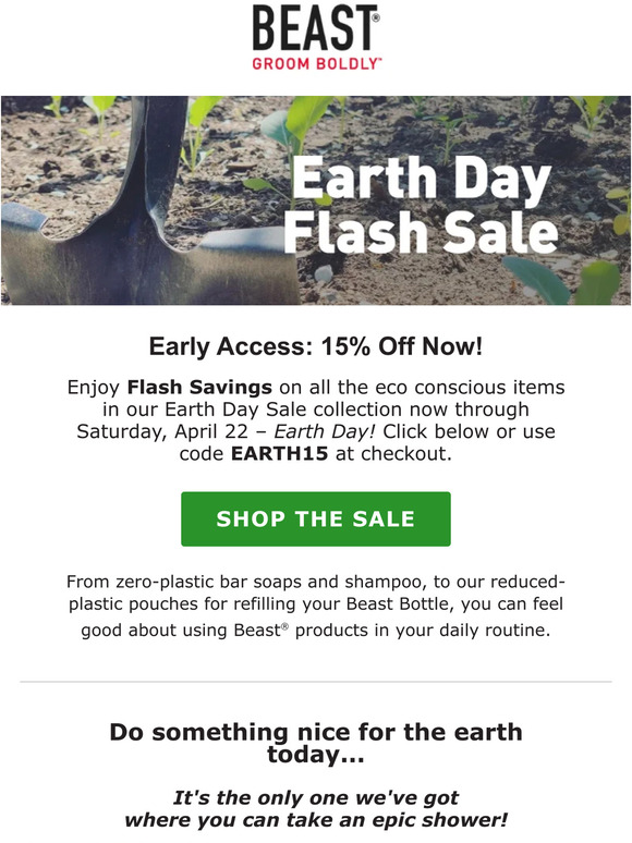 Earth Day Sale - Early Access!