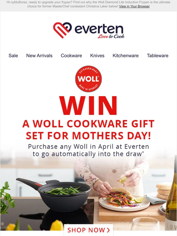 Win a Woll Eco Lite Induction Frypan!