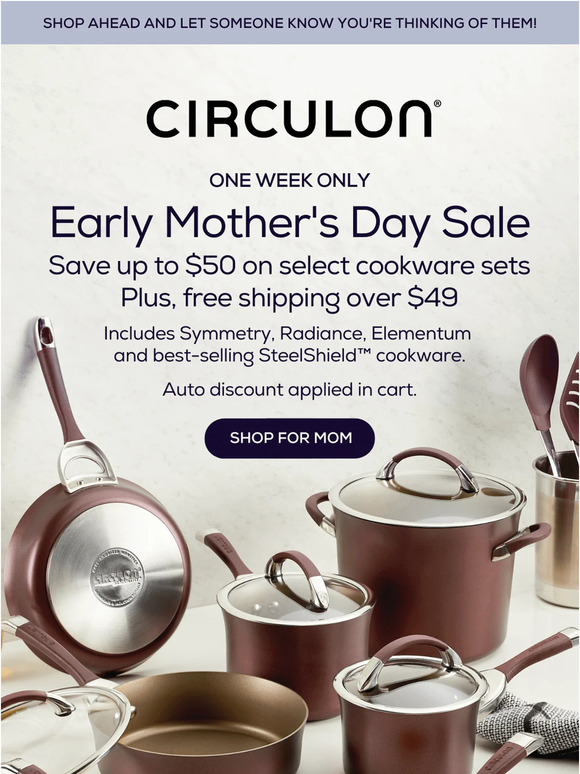 Circulon Symmetry Merlot Cookware Set, 3 Piece