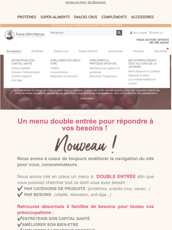 Le produit qu'il vous faut selon vos besoins !