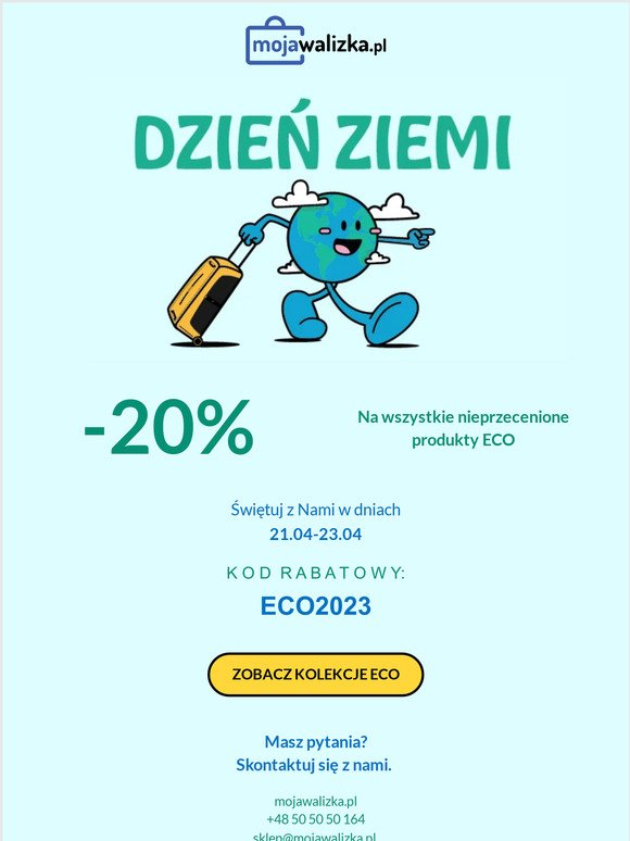 ☰ Świętuj z Nami Dzień Ziemi i zgarnij -20% na produkty ECO