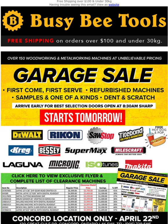 Only One Day Left! The Concord Garage Sale is Tomorrow
