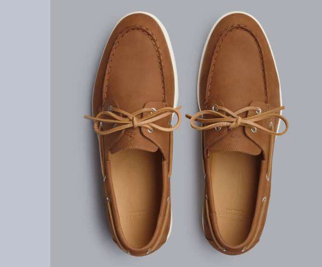 Nubuck Boat Shoes - Tobacco Brown