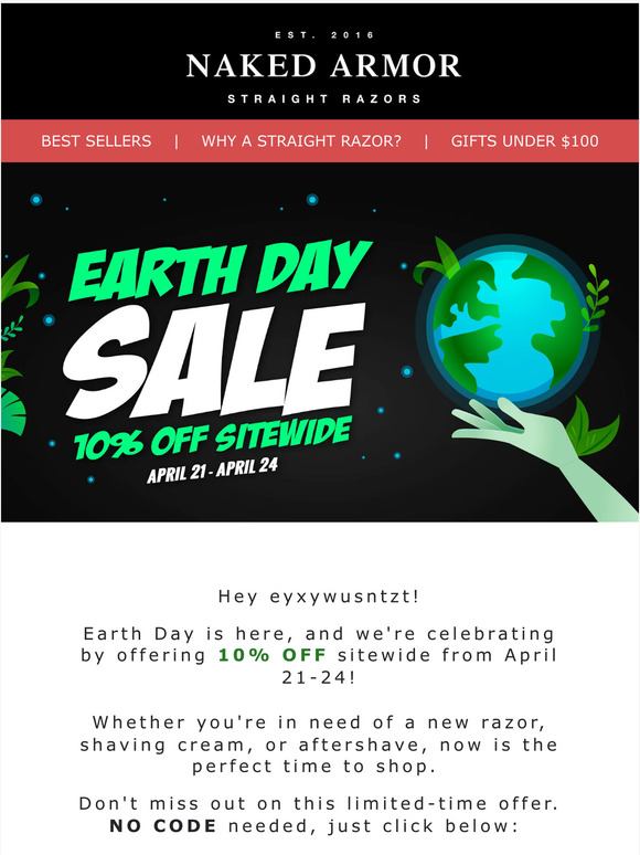 Green up your shave with 10% OFF sitewide 🌍