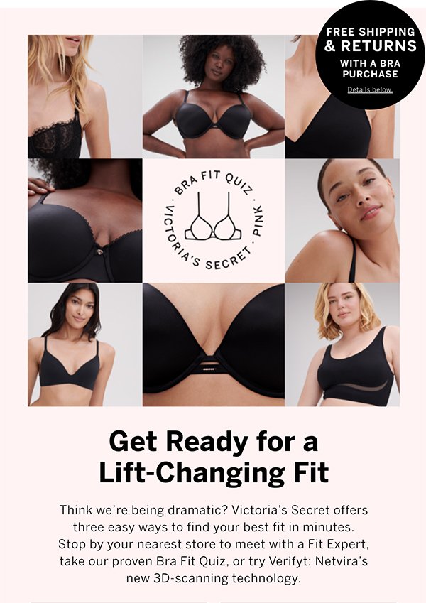 Victoria's Secret PINK - Introducing the Bra Fit Quiz. Find your perfect  size and style from the comfort of home. Click here to take the quiz