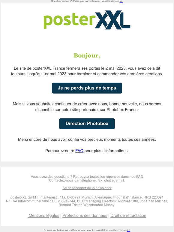 Les dernières heures de posterXXL France