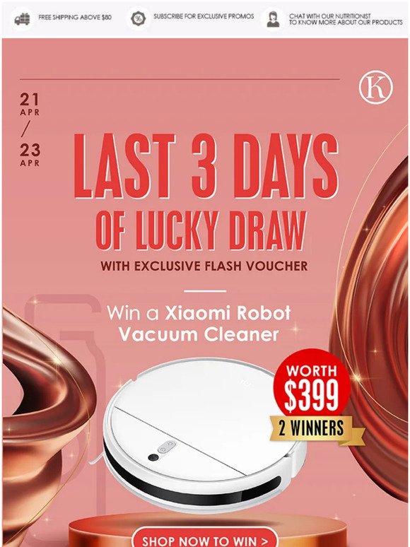 😲 Last 3 Days Of Lucky Draw + Exclusive Flash Voucher!