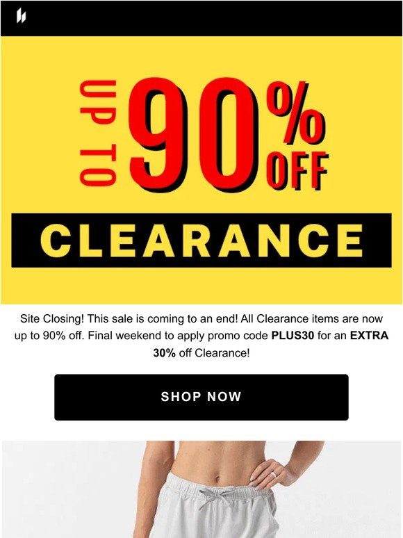 Site Closing! Extra 30% OFF Clearance