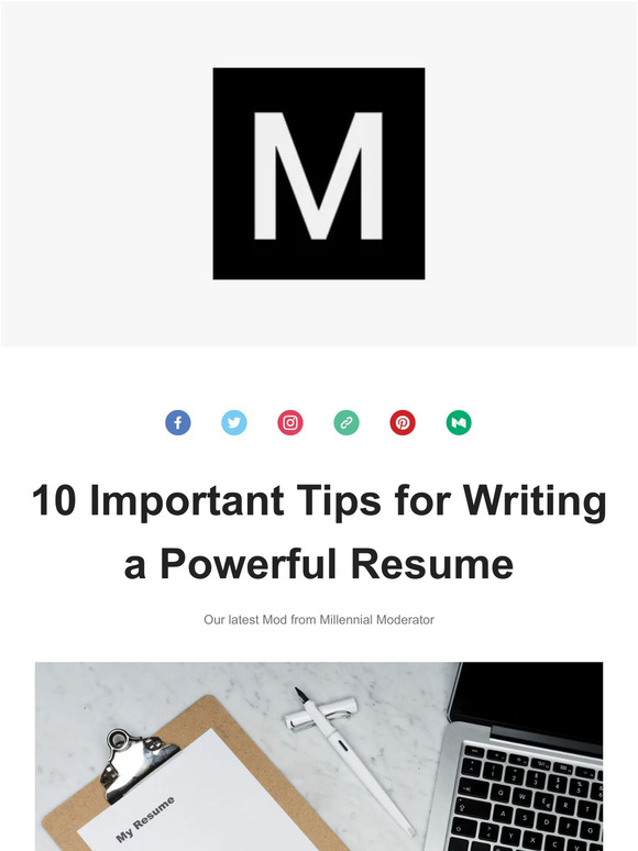 10 important tips for writing a resume