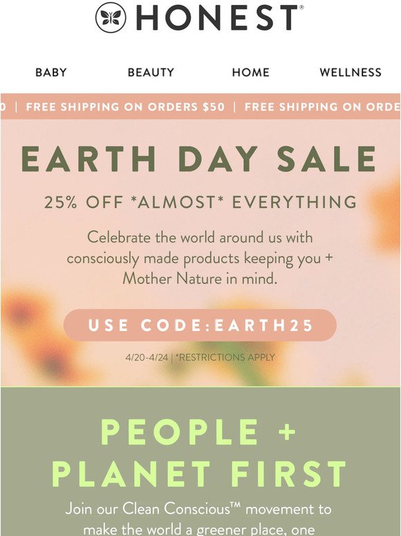 Earth Day + 25% OFF 🌏