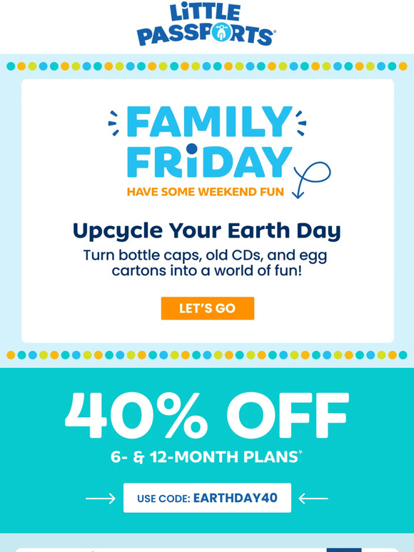 🌍 Family Friday: Earth Day Upcycling + 40% Off! 🌱