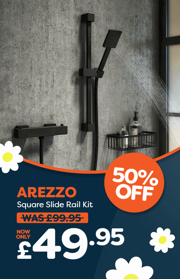 Arezzo Black Shower Slider Kit 