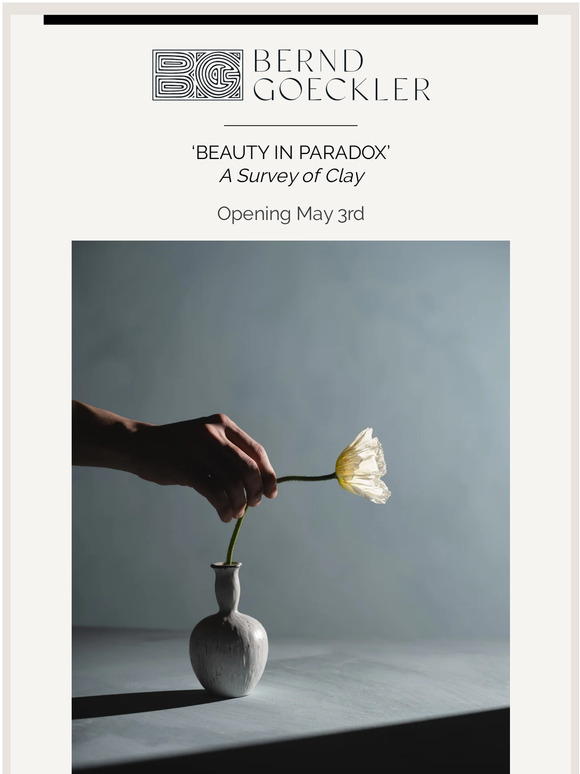 Reminder | May 3 | Beauty In Paradox: A Survey of Clay