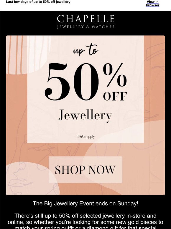 Ends soon - The Big Jewellery Event