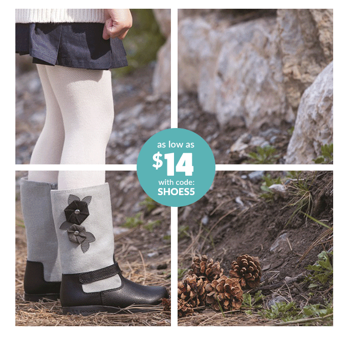 as low as $14 with code: SHOES5