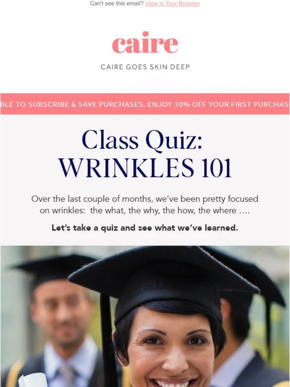 —, Take Our Wrinkles Quiz