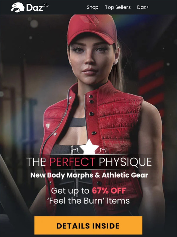 DAZ 3D The Perfect Physique New Body Morphs & Athletic Gear Milled