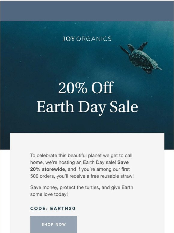 20% Off + Free Reusable Straw