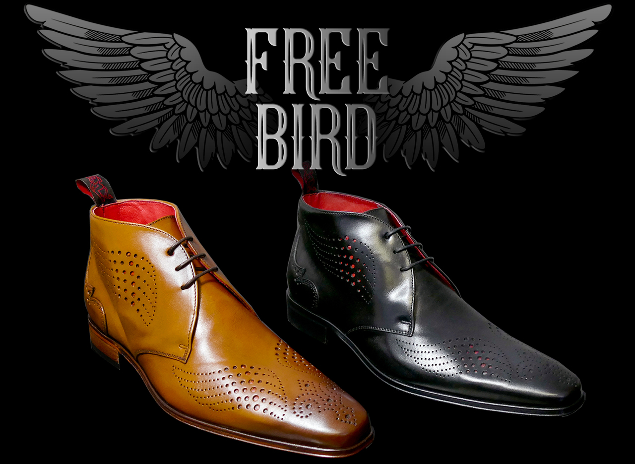 Jeffery West Scarface FREE BIRD Wing Punch Chukka boot Milled
