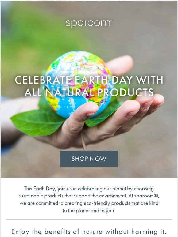 Hey, Celebrate Earth Day with sparoom®