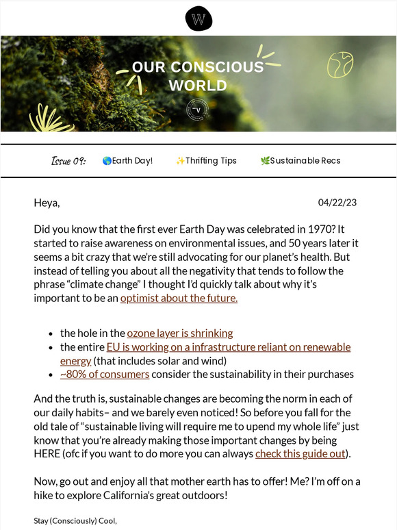 Issue #09: WHO'S SUSTAINABLE 🌎