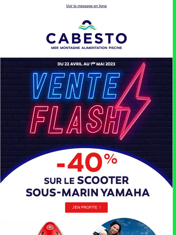 ⚡ VENTE FLASH ⚡ Scooter sous-marin Yamaha à -40% !