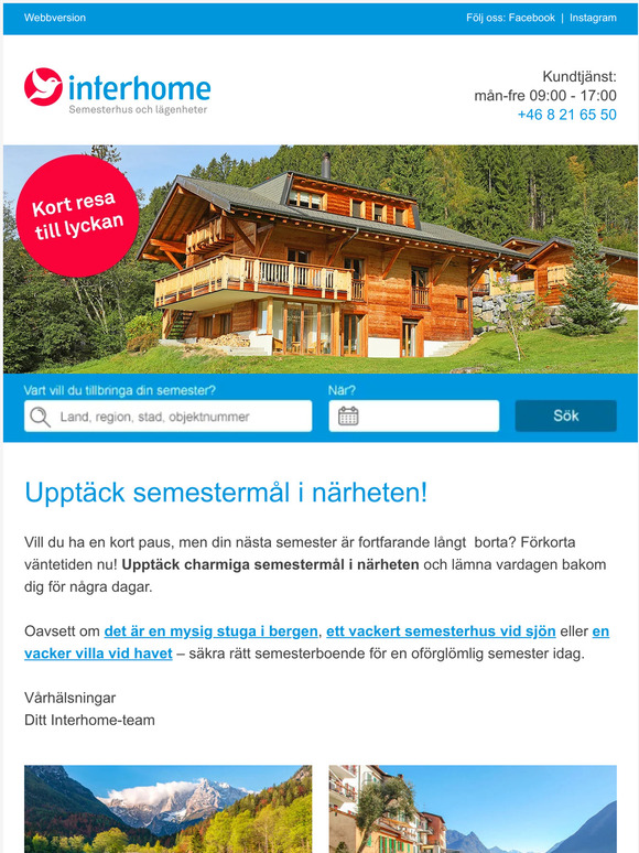 Upptäck semestermål i närheten!