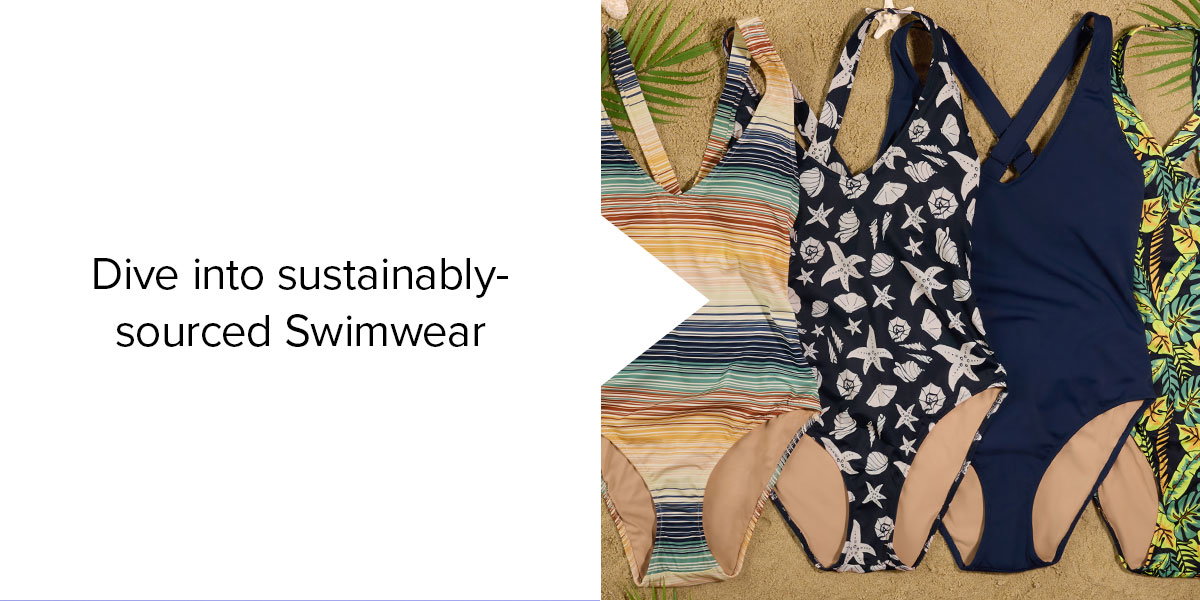 Headline: Dive into sustainably-sourced Swimwear