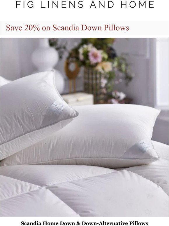 Down Pillow Sale - Save 20% on Scandia Pillows