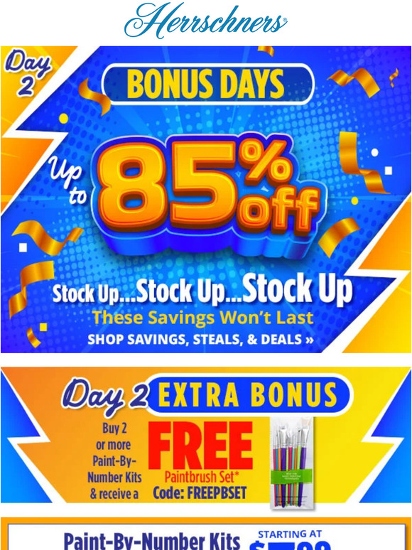 Herrschners đ Here's a Bonus! FREE Paintbrush Set with purchase