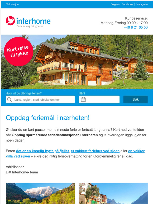Oppdag feriemål i nærheten!