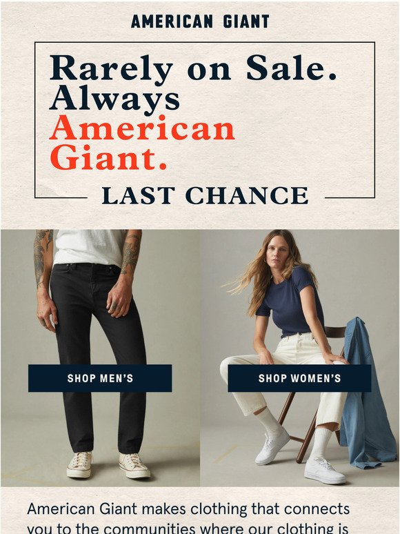 American Giant’s End of Season Sale